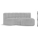  Manufacturer Color_Grey -- Arc 70" Grey Boucle Fabric Upholstered 3 pc Modular Sectional IMAGE 1