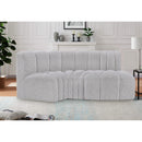  Manufacturer Color_Grey -- Arc 70" Grey Boucle Fabric Upholstered 3 pc Modular Sectional IMAGE 2
