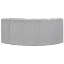  Manufacturer Color_Grey -- Arc 70" Grey Boucle Fabric Upholstered 3 pc Modular Sectional IMAGE 3