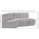  Manufacturer Color_Grey -- Arc 70" Grey Boucle Fabric Upholstered 3 pc Modular Sectional IMAGE 7