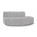  Manufacturer Color_Grey -- Arc 77" Grey Boucle Fabric Upholstered 3 pc Modular Sectional IMAGE 1