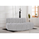  Manufacturer Color_Grey -- Arc 77" Grey Boucle Fabric Upholstered 3 pc Modular Sectional IMAGE 2