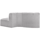  Manufacturer Color_Grey -- Arc 77" Grey Boucle Fabric Upholstered 3 pc Modular Sectional IMAGE 3