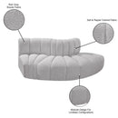  Manufacturer Color_Grey -- Arc 77" Grey Boucle Fabric Upholstered 3 pc Modular Sectional IMAGE 7