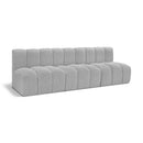  Manufacturer Color_Grey -- Arc 89.5" Grey Boucle Fabric Upholstered 3 pc Modular Sectional IMAGE 1