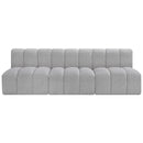  Manufacturer Color_Grey -- Arc 89.5" Grey Boucle Fabric Upholstered 3 pc Modular Sectional IMAGE 4