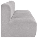  Manufacturer Color_Grey -- Arc 89.5" Grey Boucle Fabric Upholstered 3 pc Modular Sectional IMAGE 6