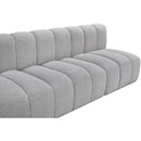  Manufacturer Color_Grey -- Arc 89.5" Grey Boucle Fabric Upholstered 3 pc Modular Sectional IMAGE 7
