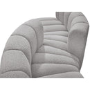  Manufacturer Color_Grey -- Arc 108" Grey Boucle Fabric Upholstered 4 pc Modular Sectional IMAGE 6