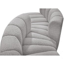 Meridian Arc Grey Boucle Fabric 4 pc Modular Sectional IMAGE 6