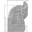  Manufacturer Color_Grey -- Arc 108" Grey Boucle Fabric Upholstered 4 pc Modular Sectional IMAGE 7