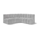  Manufacturer Color_Grey -- Arc 103" Grey Boucle Fabric Upholstered 4 pc Modular Sectional IMAGE 1