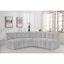  Manufacturer Color_Grey -- Arc 103" Grey Boucle Fabric Upholstered 4 pc Modular Sectional IMAGE 2
