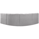  Manufacturer Color_Grey -- Arc 103" Grey Boucle Fabric Upholstered 4 pc Modular Sectional IMAGE 3