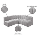  Manufacturer Color_Grey -- Arc 103" Grey Boucle Fabric Upholstered 4 pc Modular Sectional IMAGE 9