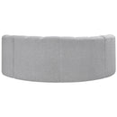  Manufacturer Color_Grey -- Arc 88" Grey Boucle Fabric Upholstered 4 pc Modular Sectional IMAGE 3