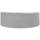 Meridian Arc Grey Boucle Fabric 4 pc Modular Sectional IMAGE 3