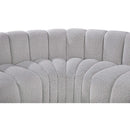 Meridian Arc Grey Boucle Fabric 4 pc Modular Sectional IMAGE 7