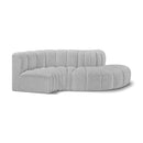  Manufacturer Color_Grey -- Arc 104" Grey Boucle Fabric Upholstered 4 pc Modular Sectional IMAGE 1