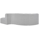  Manufacturer Color_Grey -- Arc 104" Grey Boucle Fabric Upholstered 4 pc Modular Sectional IMAGE 3