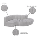  Manufacturer Color_Grey -- Arc 104" Grey Boucle Fabric Upholstered 4 pc Modular Sectional IMAGE 7