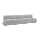  Manufacturer Color_Grey -- Arc 119" Grey Boucle Fabric Upholstered 4 pc Modular Sectional IMAGE 1