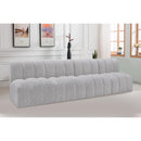  Manufacturer Color_Grey -- Arc 119" Grey Boucle Fabric Upholstered 4 pc Modular Sectional IMAGE 2