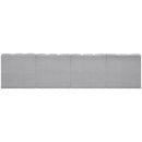  Manufacturer Color_Grey -- Arc 119" Grey Boucle Fabric Upholstered 4 pc Modular Sectional IMAGE 3