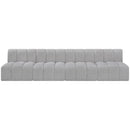  Manufacturer Color_Grey -- Arc 119" Grey Boucle Fabric Upholstered 4 pc Modular Sectional IMAGE 4