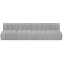 Manufacturer Color_Grey -- Arc 119" Grey Boucle Fabric Upholstered 4 pc Modular Sectional IMAGE 5