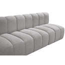  Manufacturer Color_Grey -- Arc 119" Grey Boucle Fabric Upholstered 4 pc Modular Sectional IMAGE 7