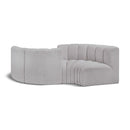  Manufacturer Color_Grey -- Arc 102" Grey Boucle Fabric Upholstered 4 pc Modular Sectional IMAGE 1