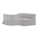 Meridian Arc Grey Boucle Fabric 4 pc Modular Sectional IMAGE 1