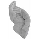  Manufacturer Color_Grey -- Arc 102" Grey Boucle Fabric Upholstered 4 pc Modular Sectional IMAGE 4