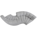  Manufacturer Color_Grey -- Arc 102" Grey Boucle Fabric Upholstered 4 pc Modular Sectional IMAGE 6