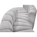  Manufacturer Color_Grey -- Arc 102" Grey Boucle Fabric Upholstered 4 pc Modular Sectional IMAGE 7