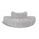  Manufacturer Color_Grey -- Arc 90" Grey Boucle Fabric Upholstered 4 pc Modular Sectional IMAGE 1