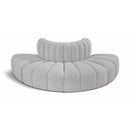 Meridian Arc Grey Boucle Fabric 4 pc Modular Sectional IMAGE 1
