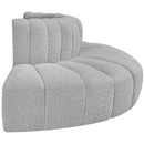  Manufacturer Color_Grey -- Arc 90" Grey Boucle Fabric Upholstered 4 pc Modular Sectional IMAGE 6