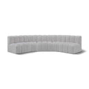  Manufacturer Color_Grey -- Arc 133" Grey Boucle Fabric Upholstered 5 pc Modular Sectional IMAGE 1
