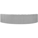  Manufacturer Color_Grey -- Arc 133" Grey Boucle Fabric Upholstered 5 pc Modular Sectional IMAGE 3