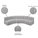  Manufacturer Color_Grey -- Arc 133" Grey Boucle Fabric Upholstered 5 pc Modular Sectional IMAGE 9