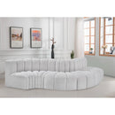  Manufacturer Color_Grey -- Arc 122" Grey Boucle Fabric Upholstered 5 pc Modular Sectional IMAGE 2