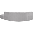  Manufacturer Color_Grey -- Arc 127" Grey Boucle Fabric Upholstered 5 pc Modular Sectional IMAGE 3