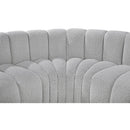  Manufacturer Color_Grey -- Arc 145" Grey Boucle Fabric Upholstered 6 pc Modular Sectional IMAGE 6