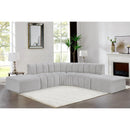  Manufacturer Color_Grey -- Arc 146" Grey Boucle Fabric Upholstered 6 pc Modular Sectional IMAGE 2