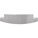  Manufacturer Color_Grey -- Arc 146" Grey Boucle Fabric Upholstered 6 pc Modular Sectional IMAGE 3