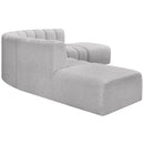 Meridian Arc Grey Boucle Fabric 6 pc Modular Sectional IMAGE 5