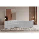  Manufacturer Color_Grey -- Arc 145" Grey Boucle Fabric Upholstered 6 pc Modular Sectional IMAGE 2