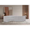Meridian Arc Grey Boucle Fabric 6 pc Modular Sectional IMAGE 2